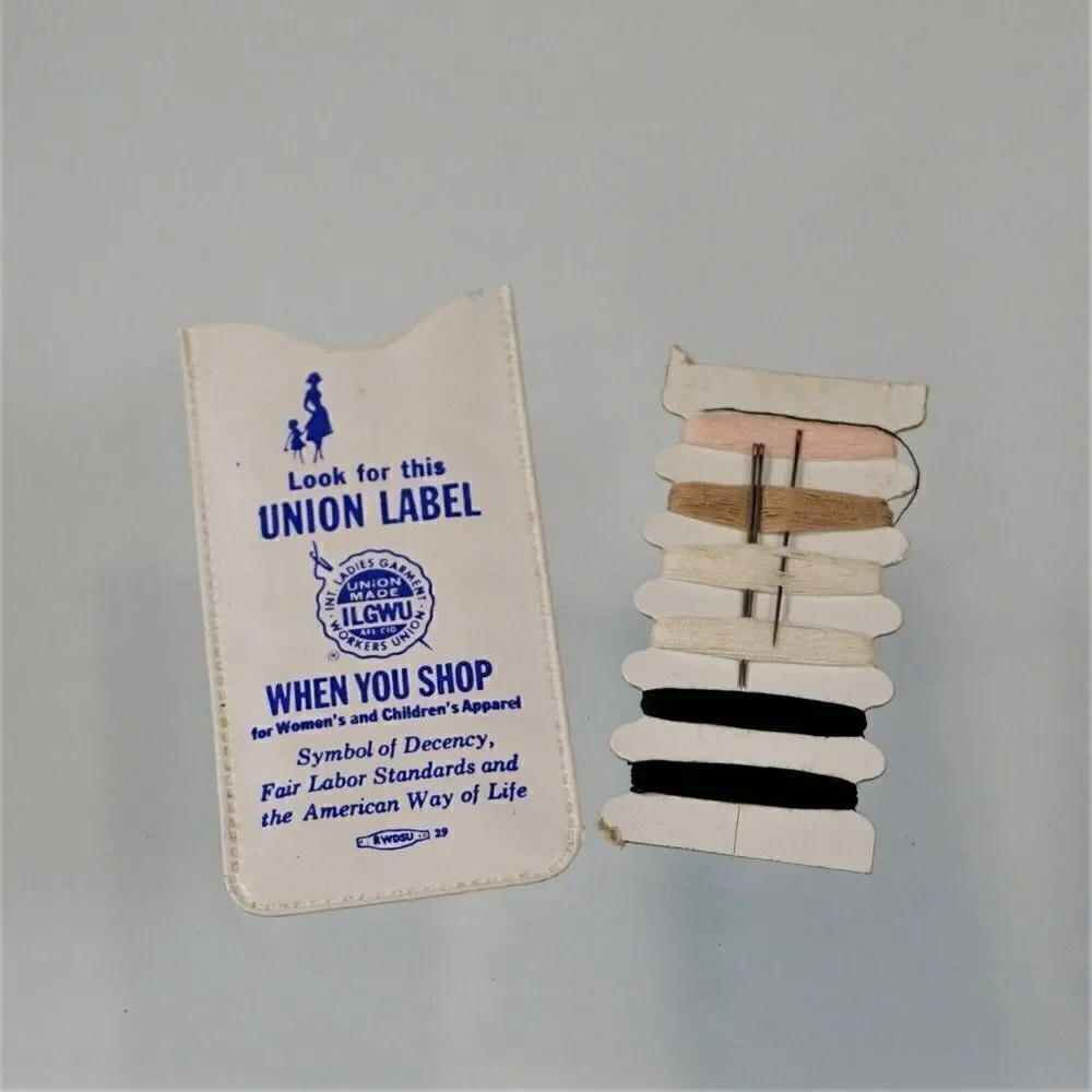 ILGWU Union Label Vintage Sewing Mending Kit Ladies Garment Workers Union